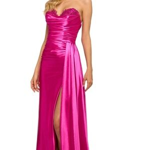 Sherri Hill Strapless Corset Gown Ruched